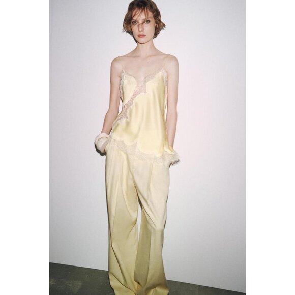 ZARA ZW COLLECTION LACE CAMISOLE TOP - Picture 1 of 9